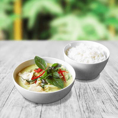 Wok Grünes Curry (Gäng Kiew Wan)